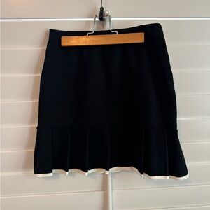 T.J.Maxx Black Mini Skirt with White Hem